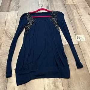 5/$20 Navy Blue Sparkle Going out top